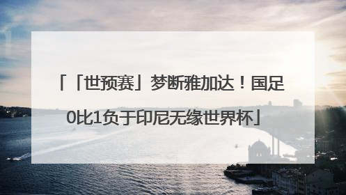 「世预赛」梦断雅加达！国足0比1负于印尼无缘世界杯