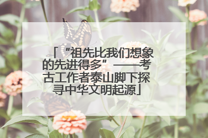 “祖先比我们想象的先进得多”——考古工作者泰山脚下探寻中华文明起源