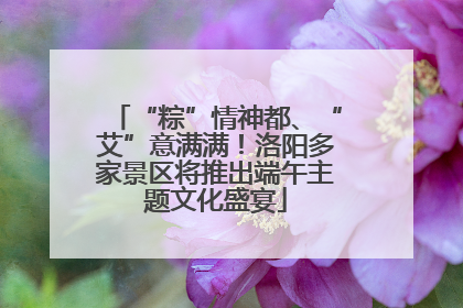 “粽”情神都、“艾”意满满！洛阳多家景区将推出端午主题文化盛宴