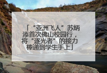 “亚洲飞人”苏炳添首次佛山校园行，将“逐光者”的接力棒递到学生手上