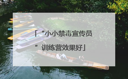 “小小禁毒宣传员”训练营效果好