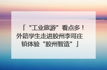 “工业旅游”看点多！外籍学生走进胶州李哥庄镇体验“胶州智造”