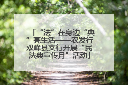 “法”在身边“典”亮生活——农发行双峰县支行开展“民法典宣传月”活动