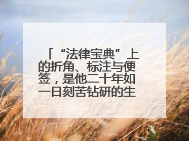 “法律宝典”上的折角、标注与便签，是他二十年如一日刻苦钻研的生动印记