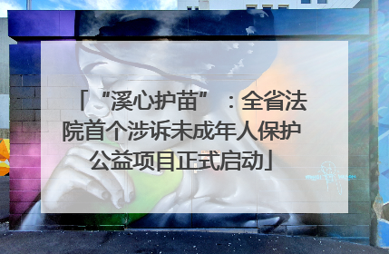 “溪心护苗”：全省法院首个涉诉未成年人保护公益项目正式启动