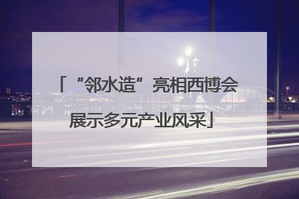 “邻水造”亮相西博会 展示多元产业风采