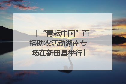 “青耘中国”直播助农活动湖南专场在新田县举行