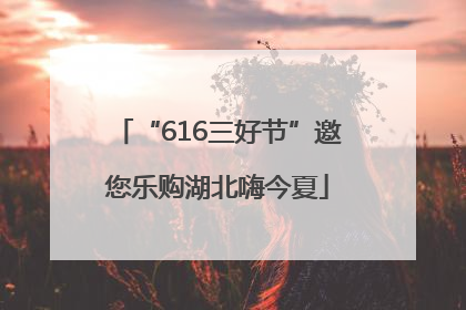 “616三好节”邀您乐购湖北嗨今夏