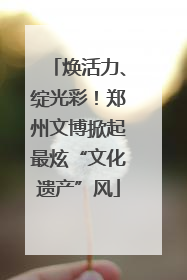 焕活力、绽光彩！郑州文博掀起最炫“文化遗产”风