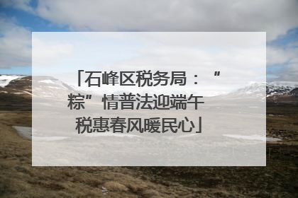 石峰区税务局：“粽”情普法迎端午 税惠春风暖民心