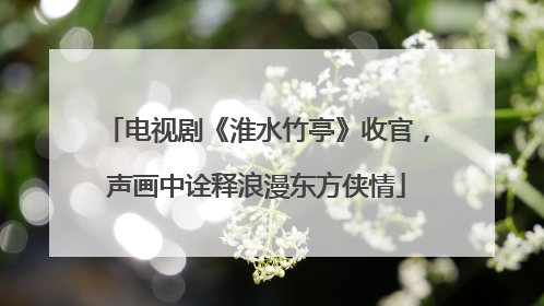 电视剧《淮水竹亭》收官，声画中诠释浪漫东方侠情