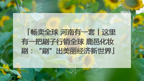畅卖全球 河南有一套丨这里有一把刷子行销全球 鹿邑化妆刷：“刷”出美丽经济新世界