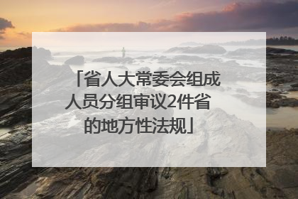 省人大常委会组成人员分组审议2件省的地方性法规
