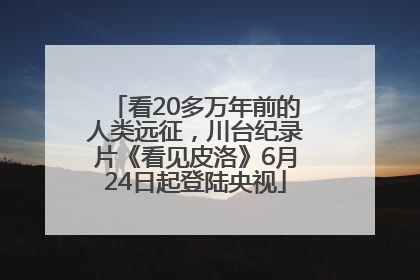 看20多万年前的人类远征，川台纪录片《看见皮洛》6月24日起登陆央视