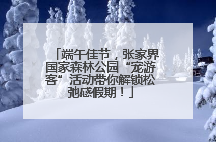 端午佳节，张家界国家森林公园“宠游客”活动带你解锁松弛感假期！