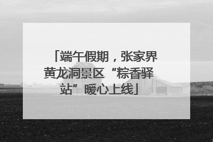 端午假期，张家界黄龙洞景区“粽香驿站”暖心上线