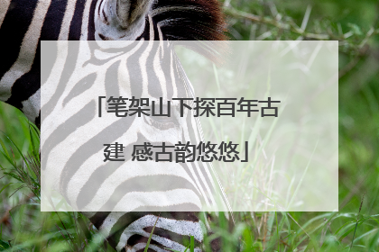 笔架山下探百年古建 感古韵悠悠
