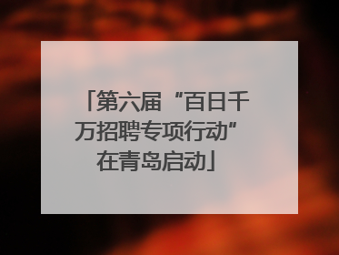 第六届“百日千万招聘专项行动”在青岛启动
