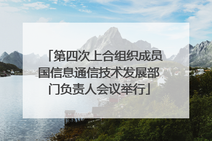 第四次上合组织成员国信息通信技术发展部门负责人会议举行