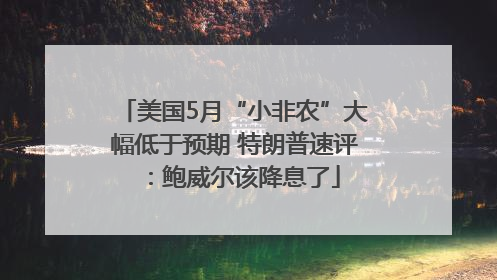 美国5月“小非农”大幅低于预期 特朗普速评：鲍威尔该降息了