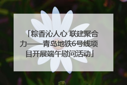 粽香沁人心 联建聚合力——青岛地铁6号线项目开展端午慰问活动
