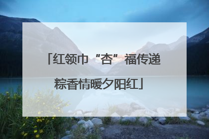红领巾“杏”福传递 粽香情暖夕阳红