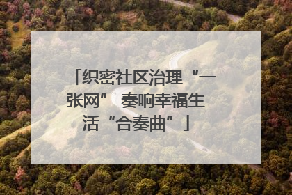 织密社区治理“一张网” 奏响幸福生活“合奏曲”