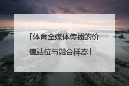 体育全媒体传播的价值站位与融合样态