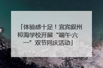 体验感十足！宜宾叙州樟海学校开展“端午·六一”双节同庆活动
