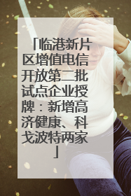 临港新片区增值电信开放第二批试点企业授牌：新增高济健康、科戈波特两家
