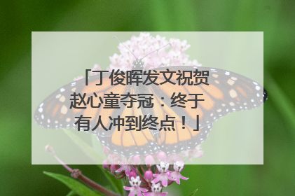 丁俊晖发文祝贺赵心童夺冠：终于有人冲到终点！