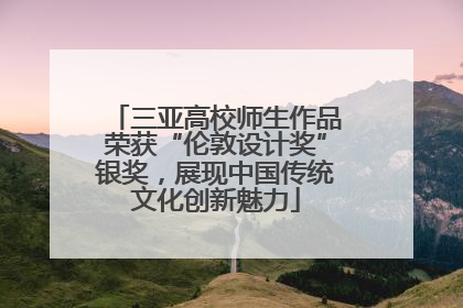 三亚高校师生作品荣获“伦敦设计奖”银奖，展现中国传统文化创新魅力