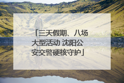 三天假期、八场大型活动 沈阳公安交警硬核守护
