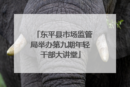 东平县市场监管局举办第九期年轻干部大讲堂
