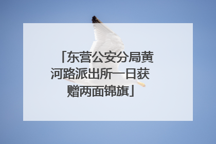 东营公安分局黄河路派出所一日获赠两面锦旗
