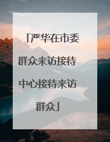 严华在市委群众来访接待中心接待来访群众