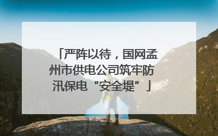 严阵以待，国网孟州市供电公司筑牢防汛保电“安全堤”