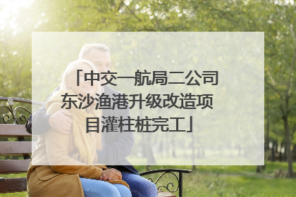中交一航局二公司东沙渔港升级改造项目灌柱桩完工