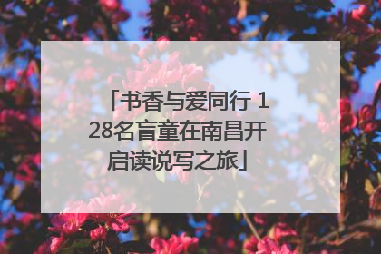 书香与爱同行 128名盲童在南昌开启读说写之旅
