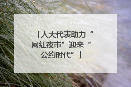 人大代表助力“网红夜市”迎来“公约时代”