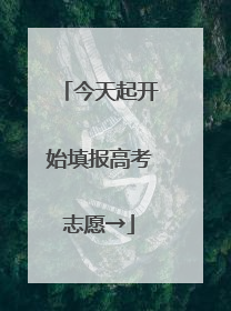 今天起开始填报高考志愿→