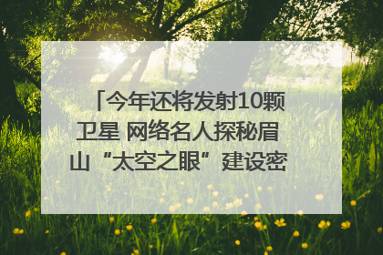 今年还将发射10颗卫星 网络名人探秘眉山“太空之眼”建设密码｜网络名人四川行
