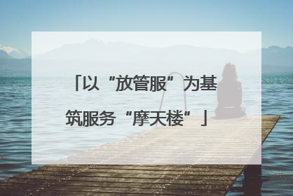 以“放管服”为基筑服务“摩天楼”