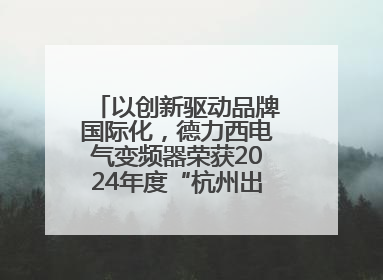 以创新驱动品牌国际化，德力西电气变频器荣获2024年度“杭州出口名牌”称号