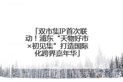 双市集IP首次联动！浦东“天物好市×初见集”打造国际化跨界嘉年华