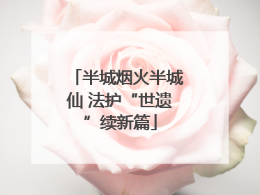 半城烟火半城仙 法护“世遗”续新篇