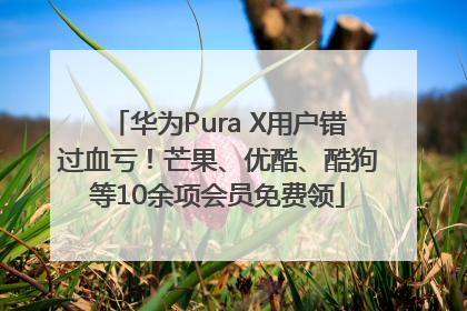 华为Pura X用户错过血亏！芒果、优酷、酷狗等10余项会员免费领