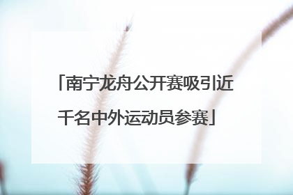 南宁龙舟公开赛吸引近千名中外运动员参赛
