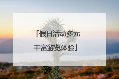 假日活动多元 丰富游览体验