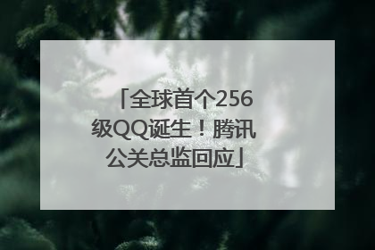 全球首个256级QQ诞生！腾讯公关总监回应